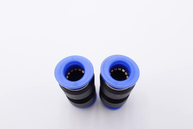 IVLPHA Push to Connect Fitting 8mm Tube OD, Pneumatic Air Water Straight Union Two Way Connector/Coupler (Pack of 5) - Image 2